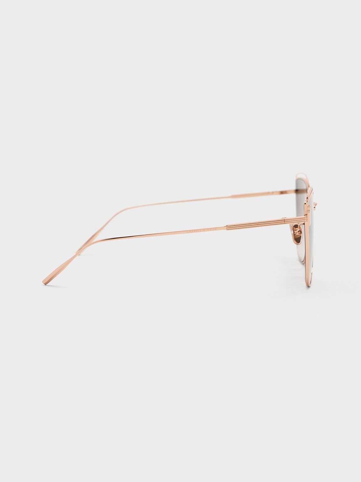 Wire-Frame Cat-Eye Sunglasses, Rose Gold, hi-res