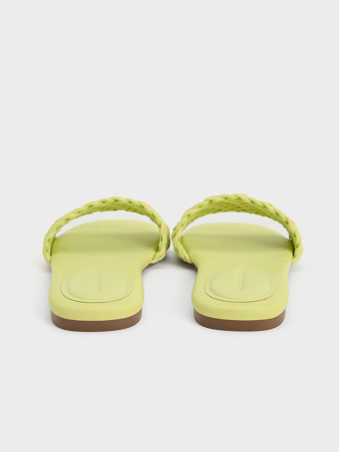Woven Open-Toe Slides, Lime, hi-res