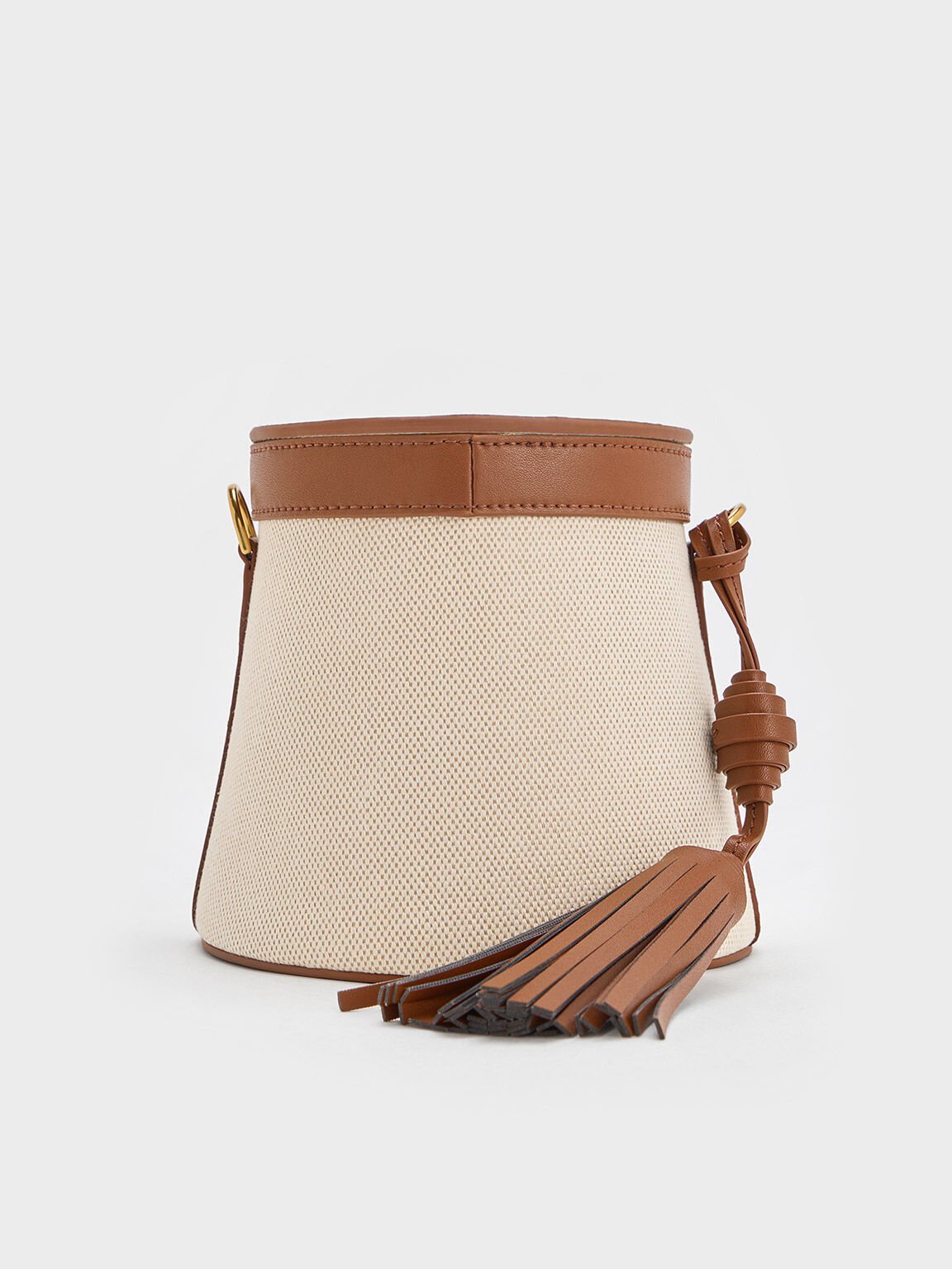 Sianna Canvas Bucket Bag, Chocolate, hi-res