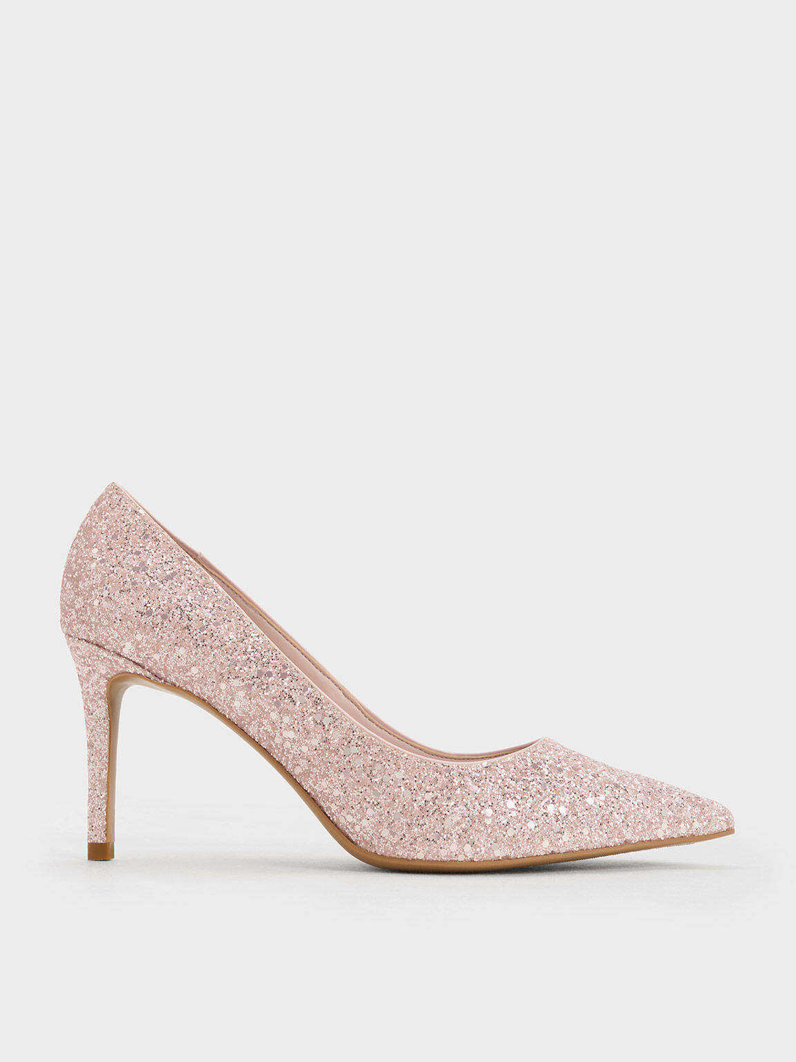 Glittery shoes, Pink glittery shoes, Heels