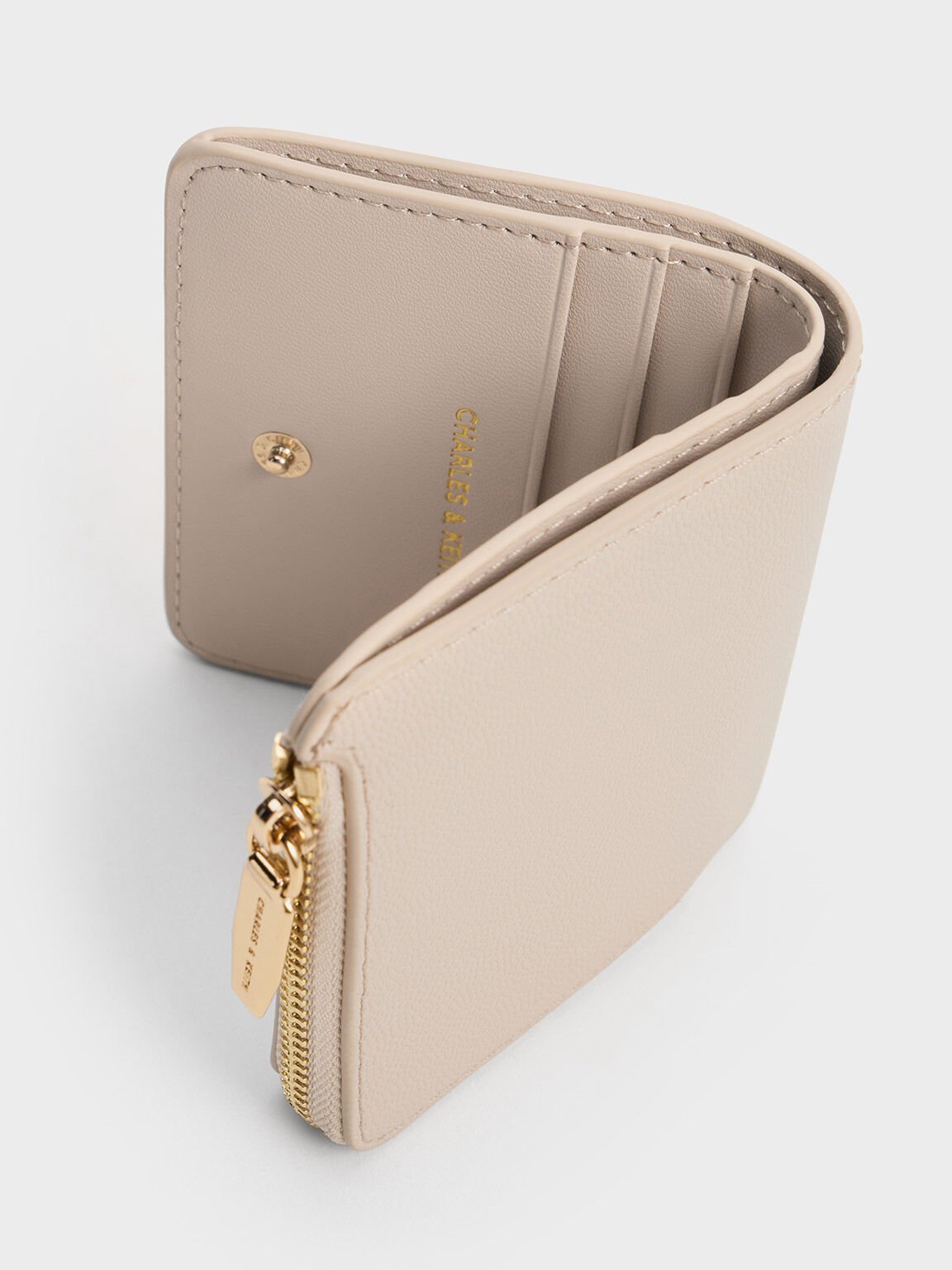 Top Zip Small Wallet, Oat, hi-res