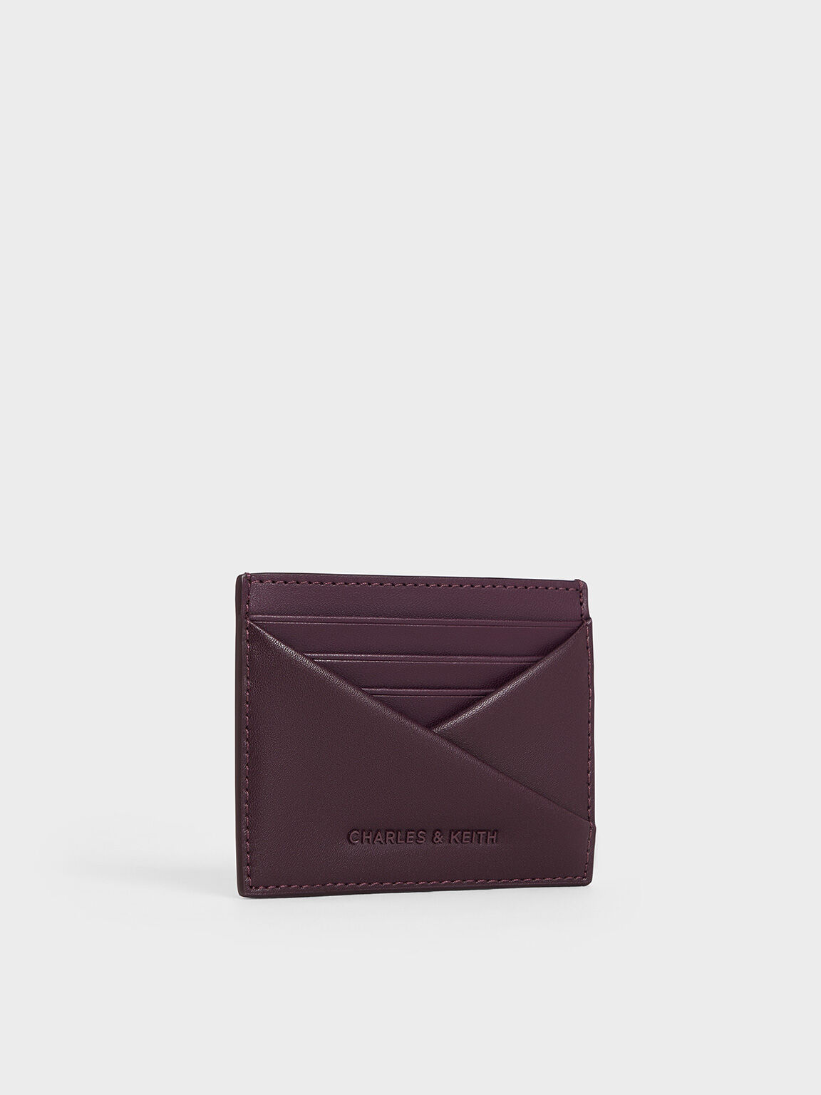 Midori Geometric Card Holder, Plum, hi-res