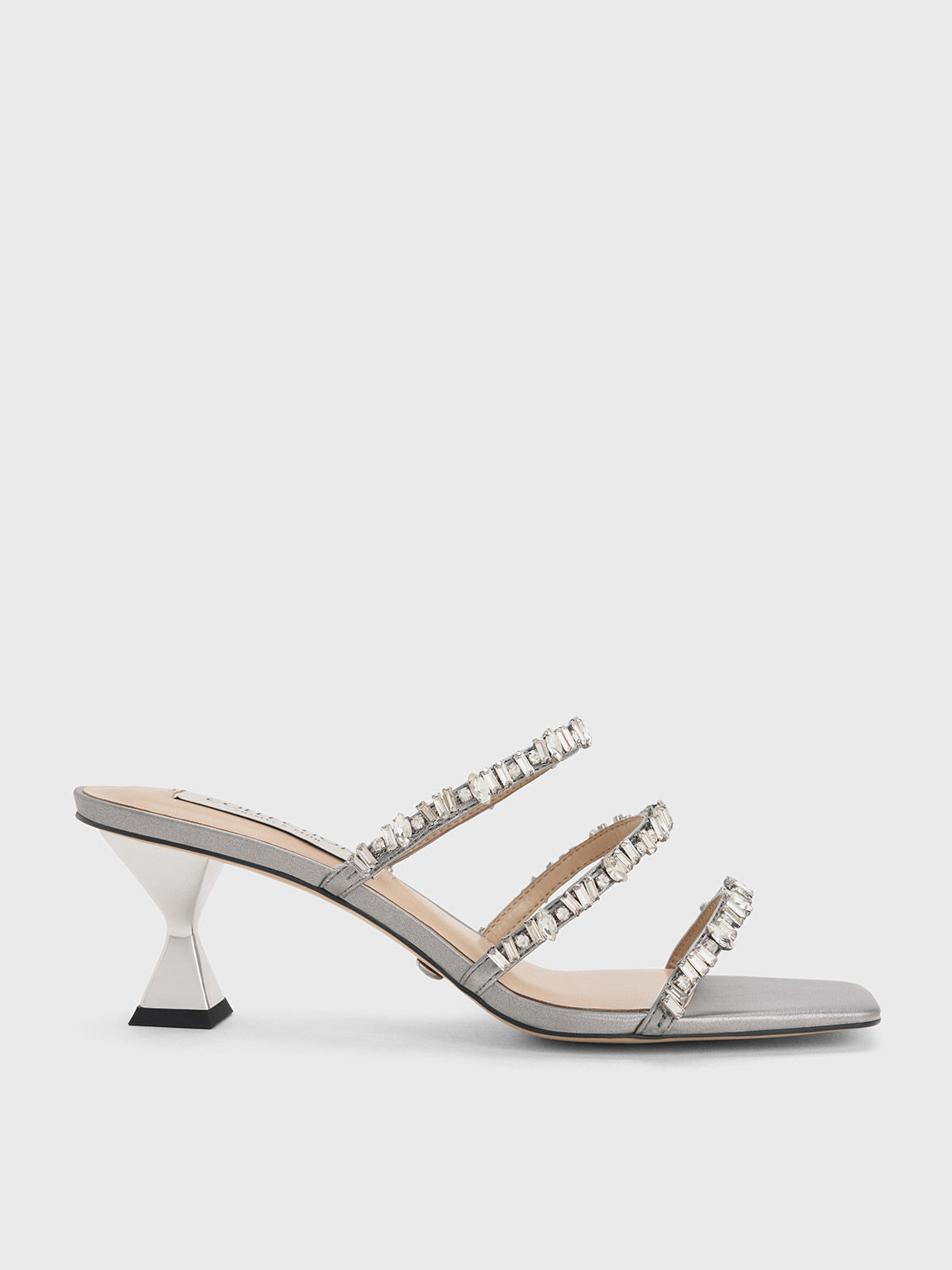 Boujee Summers Ankle Wrap Rhinestone Thong Sandals (Silver) · NanaMacs