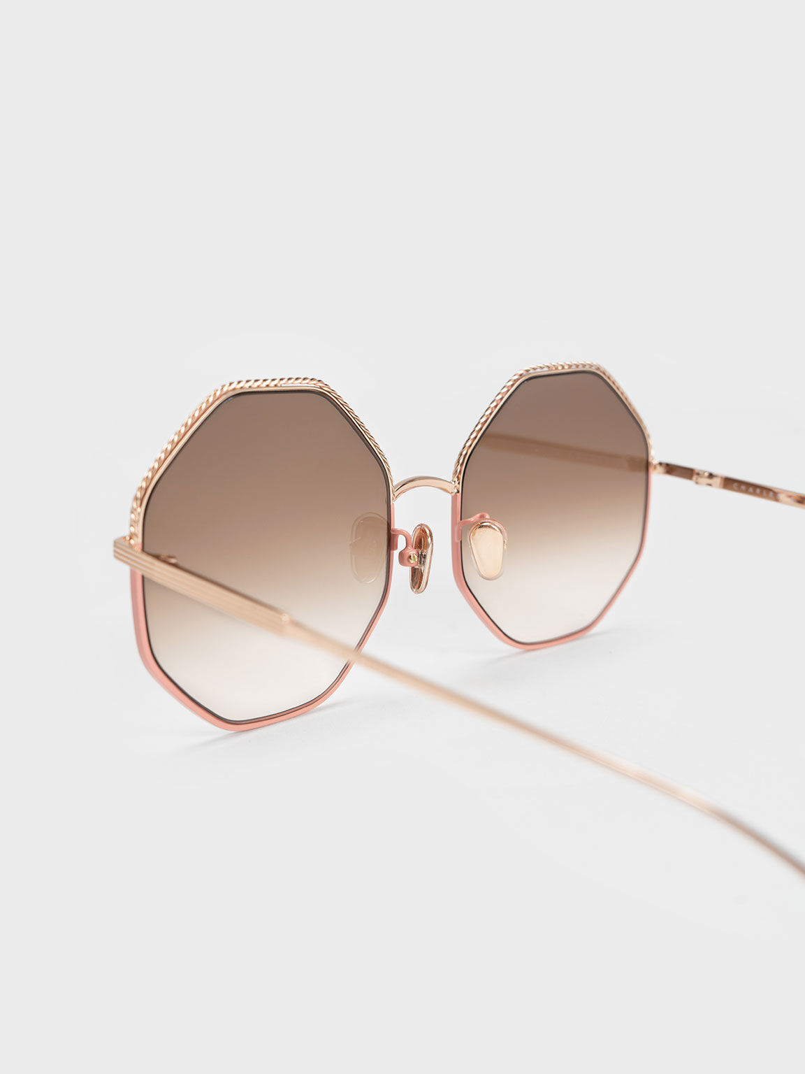 Something Pink Champagne Uni-Sex D-Frame Sunglasses | Le Specs