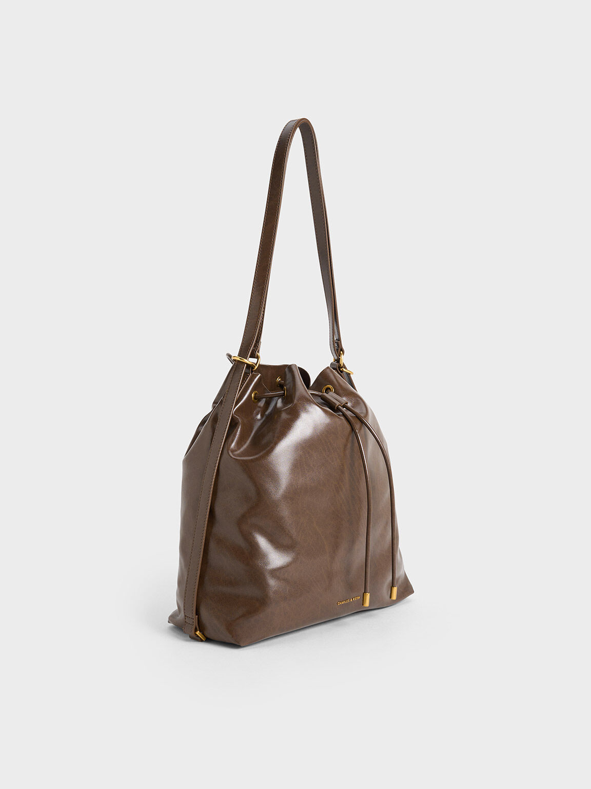 Neva Two-Way Bucket Bag, Dark Brown, hi-res