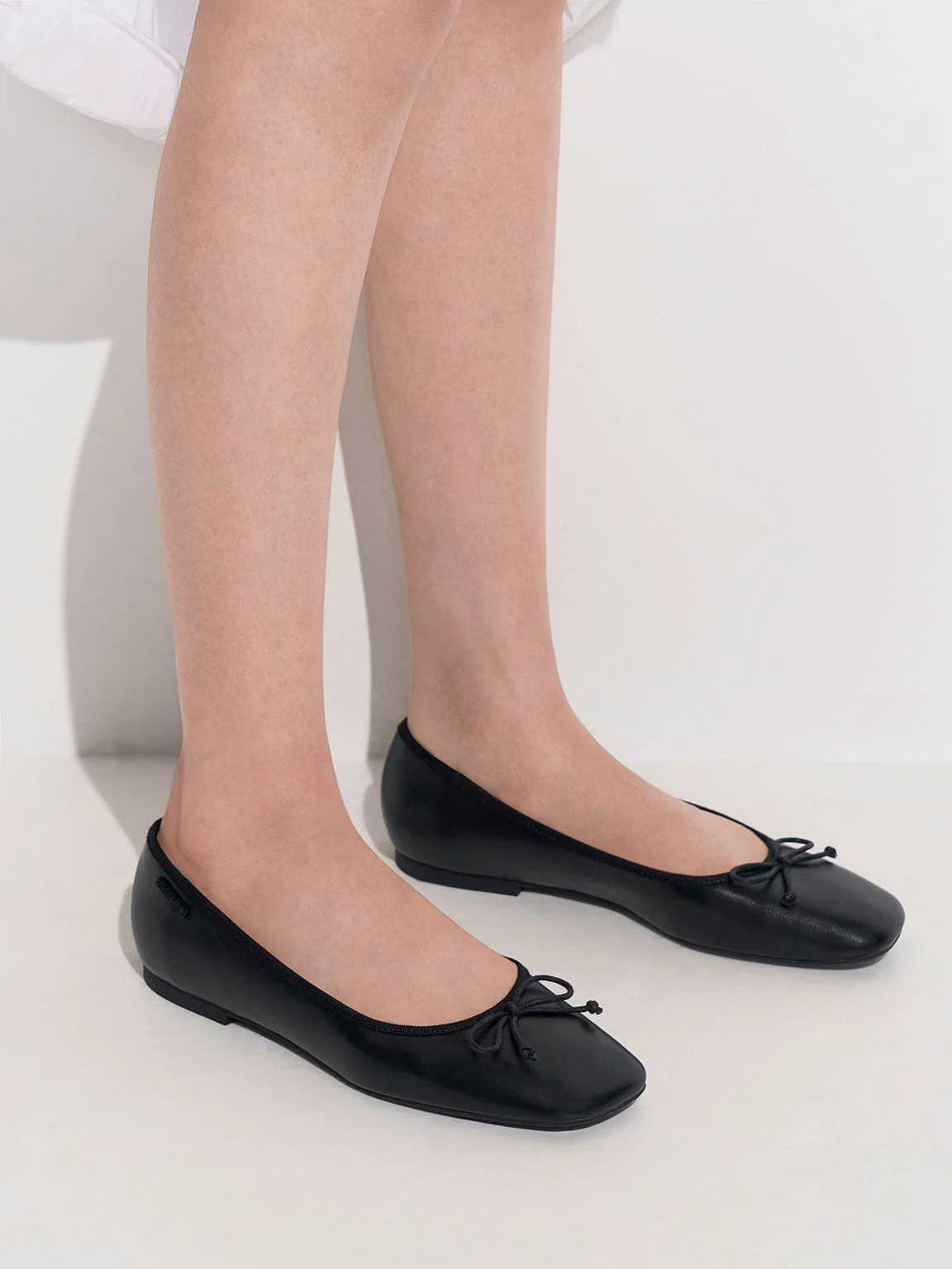 Women’s Rhea bow ballerinas in black - CHARLES & KEITH