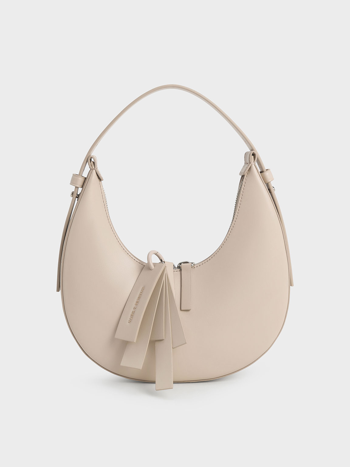 Oat Carey Crescent Hobo Bag - CHARLES & KEITH IN