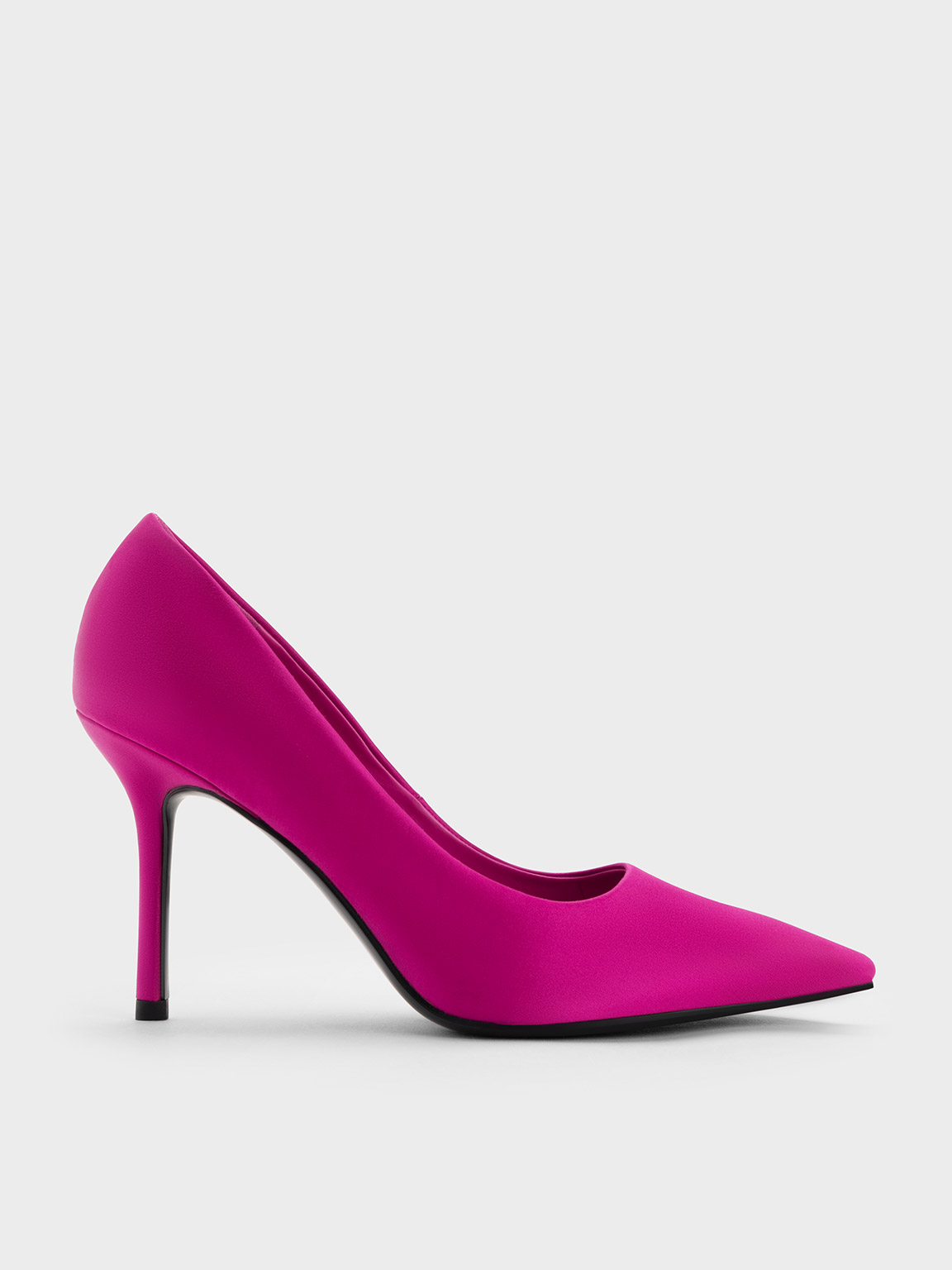 Fuchsia Emmy Pointed-Toe Pumps - CHARLES & KEITH IN