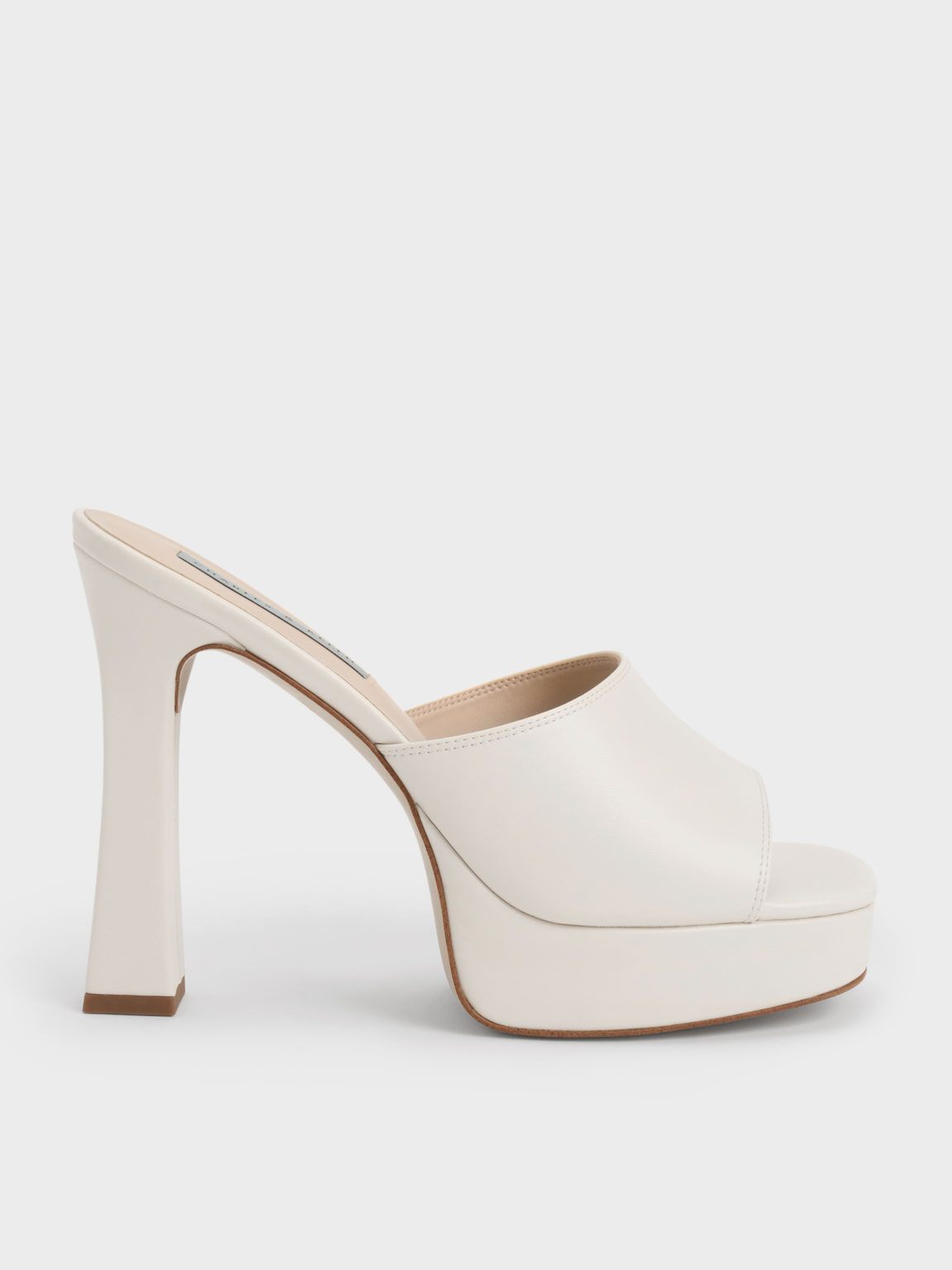 ASOS DESIGN Nocturnal platform high heeled sandals in off white | ASOS