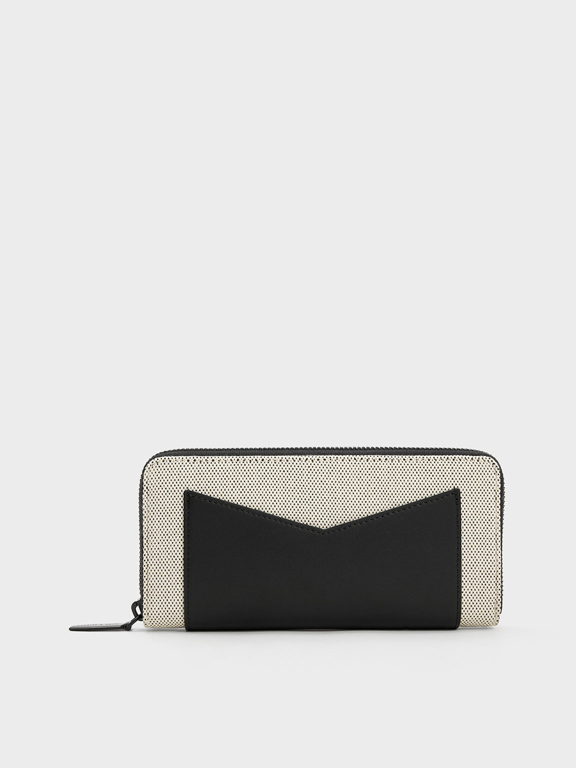Multicoloured Gaia Canvas Two-Tone Zip-Around Wallet - CHARLES 