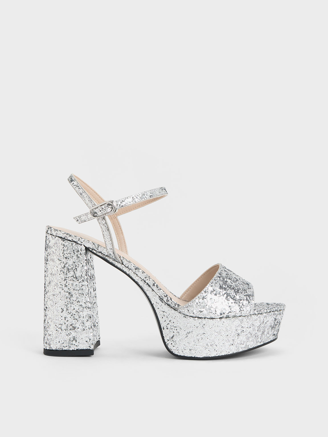 Buy online Silver Ankle Strap Sandal from heels for Women by Clog London  for ₹1699 at 25% off | 2024 Limeroad.com