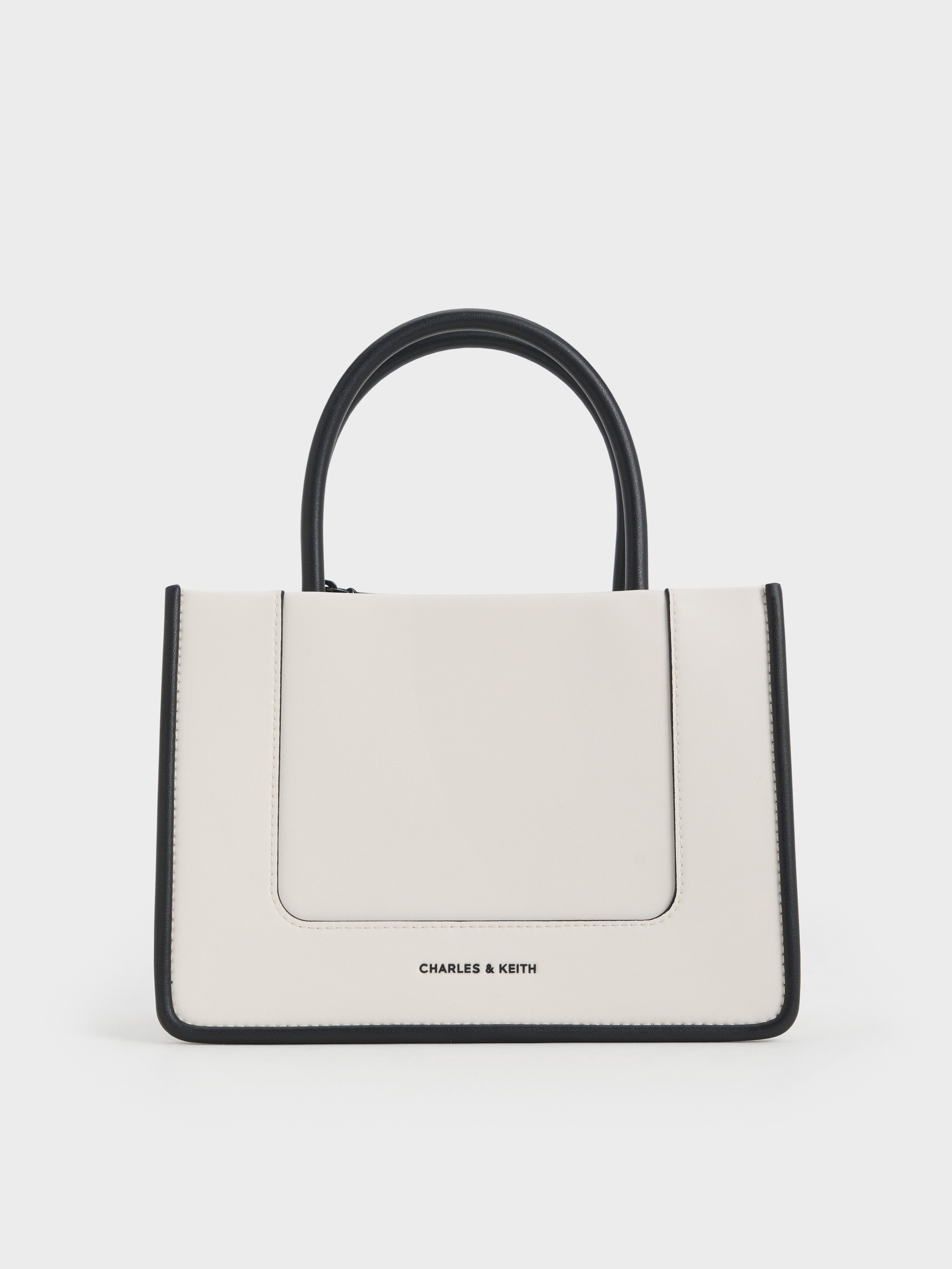 Cream Mini Daylla Tote Bag CHARLES KEITH