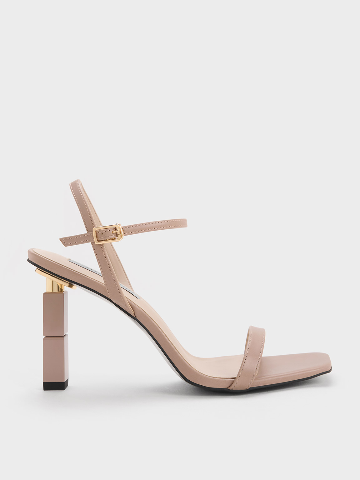 Charles & Keith Selene Flower-buckle Strappy Sandals in Black | Lyst
