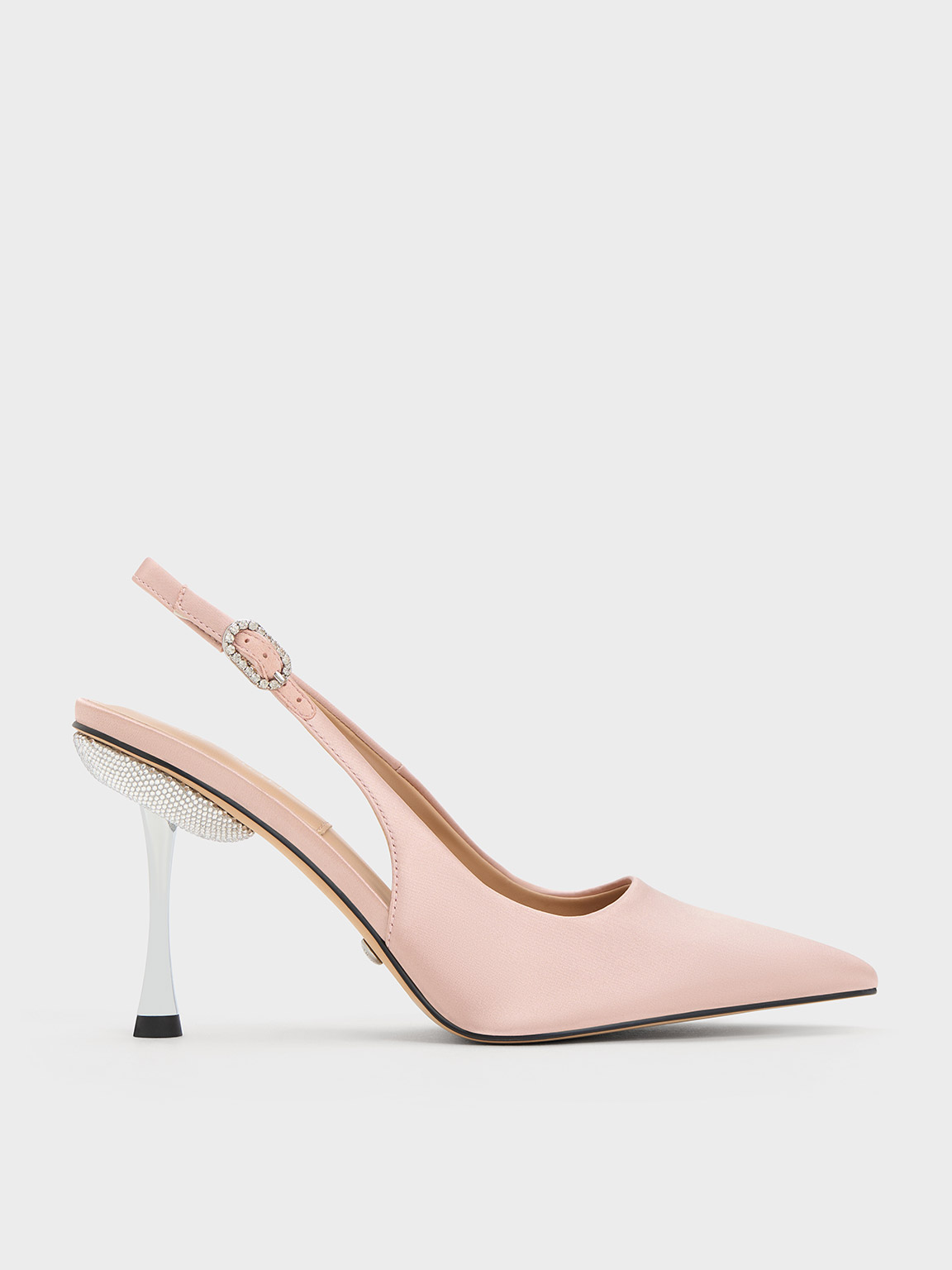 Chalk Spool Heel Pumps - CHARLES & KEITH IN