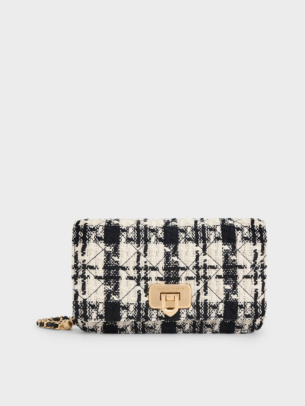 Multicoloured Cressida Tweed Push Lock Clutch Charles And Keith In 