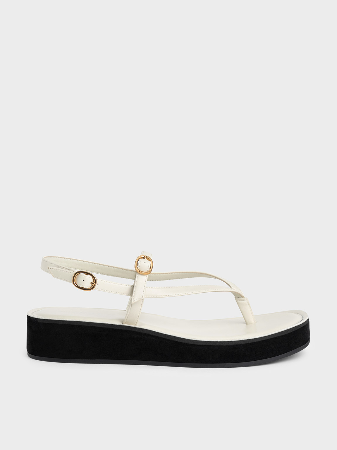 Chalk Open-Toe Sandals - CHARLES & KEITH IN